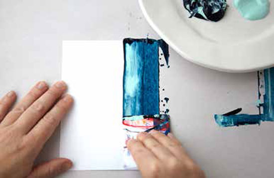 Try randomly loading your credit card with paint for an unexpected pattern.